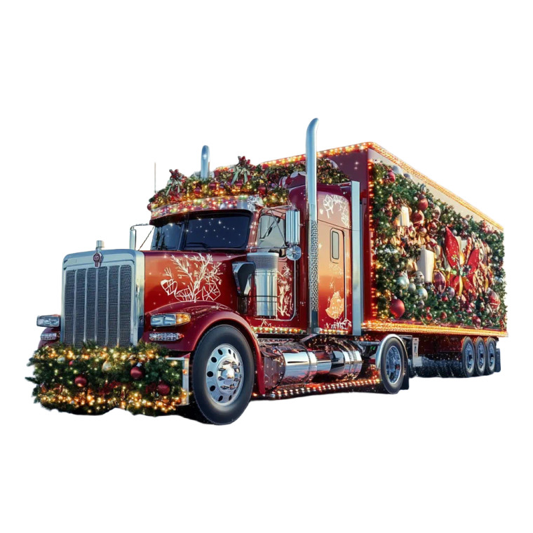 Holiday Decorated Truck Vinyl Car Decal Sticker – Waterproof & UV-Resistant 8" Holiday Decorated Truck Vinyl Car Decal Sticker – Waterproof & UV-Resistant 8"