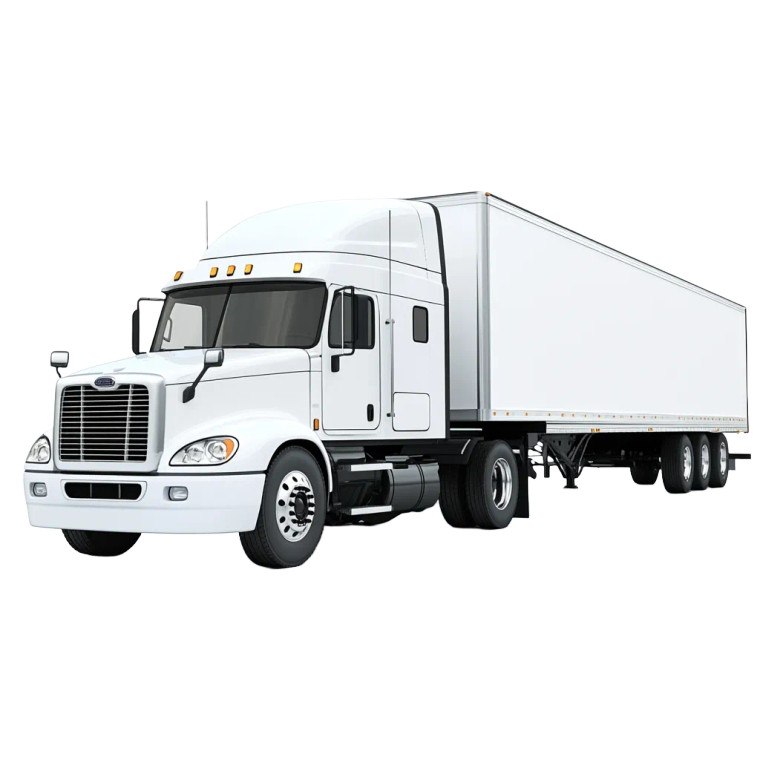 White Truck Trailer Vinyl Car Decal Sticker – Waterproof & UV-Resistant 8"