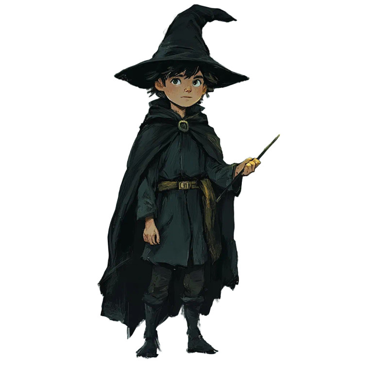 Witch Boy Concept Vinyl Car Decal Sticker – Waterproof & UV-Resistant 8"