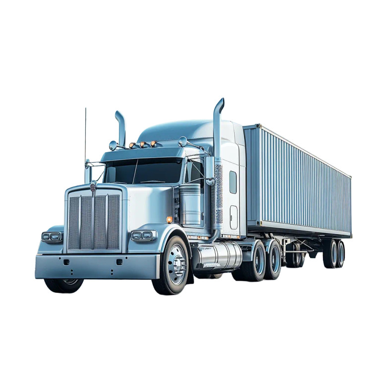 Semi Truck Transporting Vinyl Car Decal Sticker – Waterproof & UV-Resistant 8"