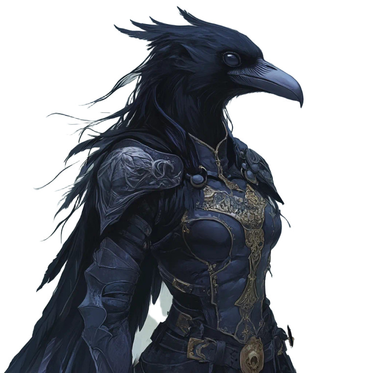 Fantasy Raven Hybrid Vinyl Car Decal Sticker – Waterproof & UV-Resistant 8"