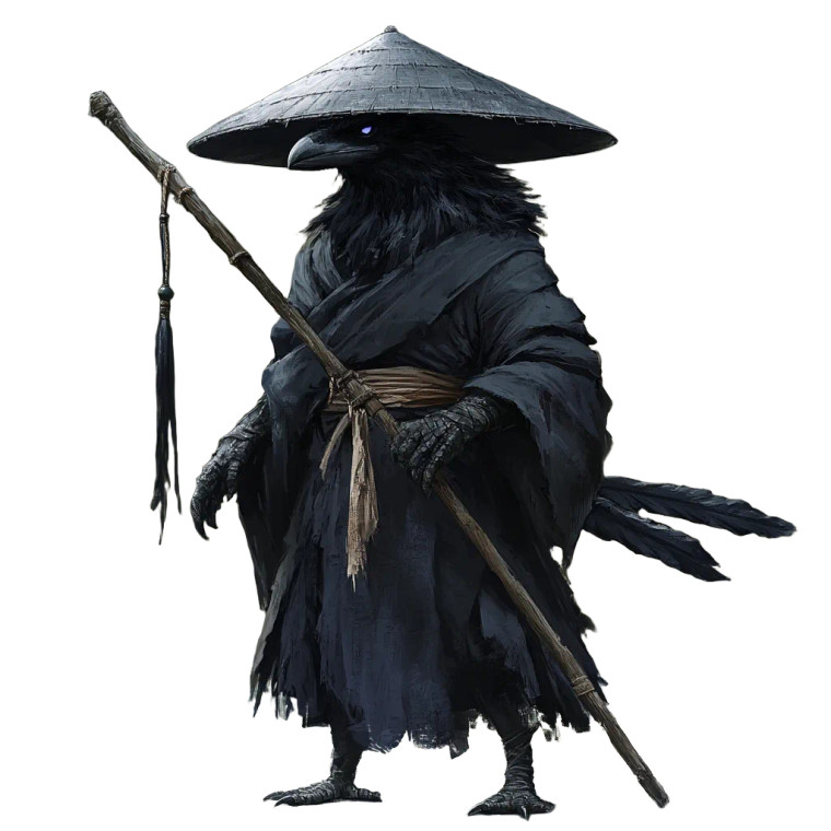 Shadow Monk Kenku Vinyl Car Decal Sticker – Waterproof & UV-Resistant 8"