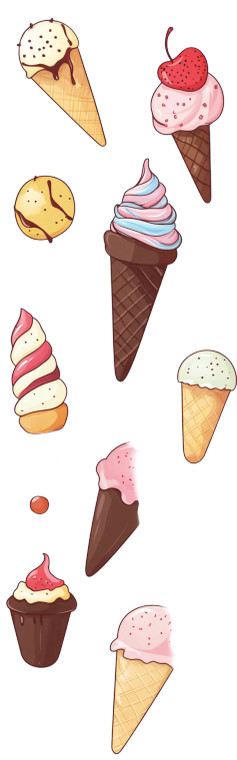 Ice Cream Bookmark Vinyl Car Decal Sticker – Waterproof & UV-Resistant 8"