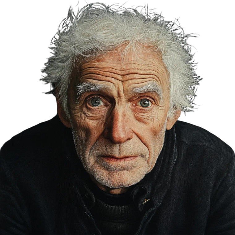 Old Man Portrait Vinyl Car Decal Sticker – Waterproof & UV-Resistant 8"