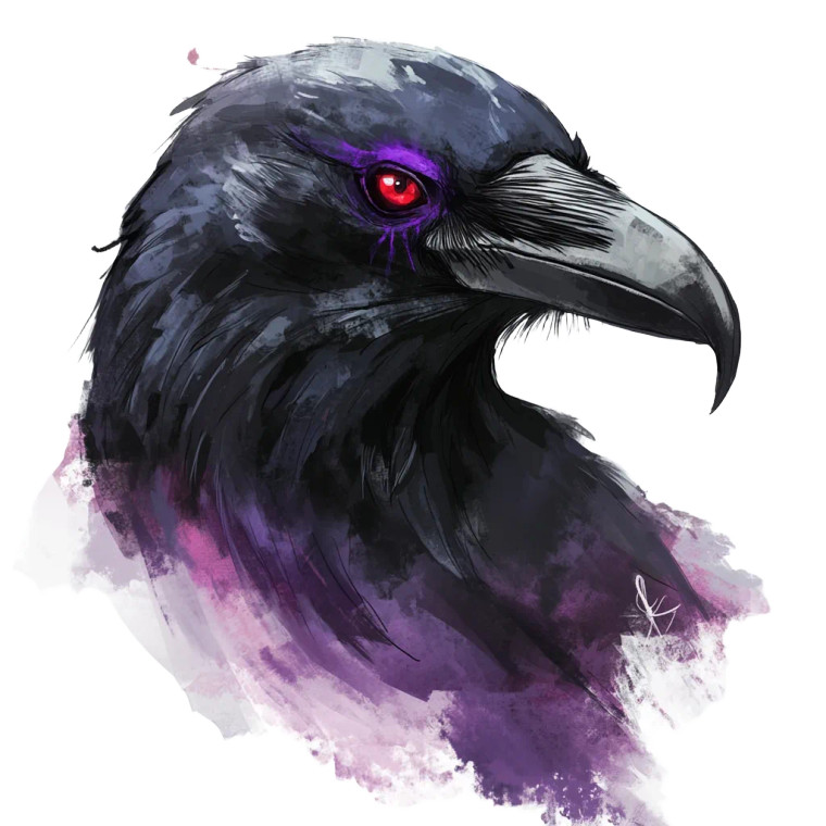 Raven Familiar Vinyl Car Decal Sticker – Waterproof & UV-Resistant 8"