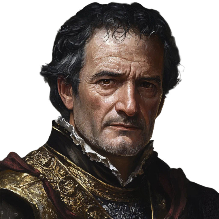 Medieval Nobleman Portrait Vinyl Car Decal Sticker – Waterproof & UV-Resistant 8"