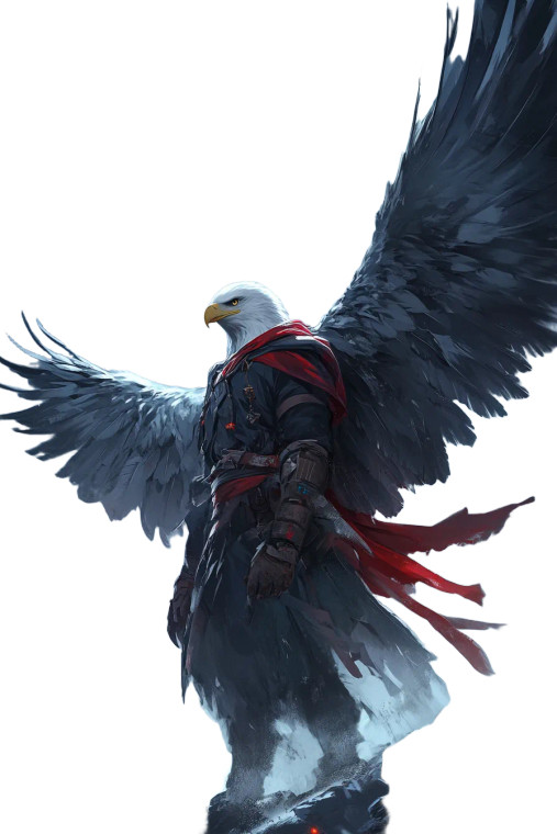 Anime Bald Eagle Vinyl Car Decal Sticker – Waterproof & UV-Resistant 8"