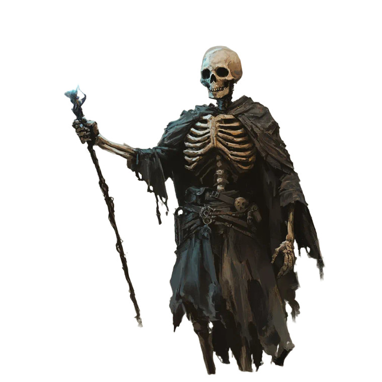 Dnd Skeleton Familiar Vinyl Car Decal Sticker – Waterproof & UV-Resistant 8"