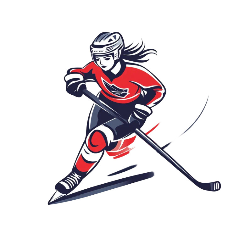 Hockey Girl Logo Vinyl Car Decal Sticker – Waterproof & UV-Resistant 8"
