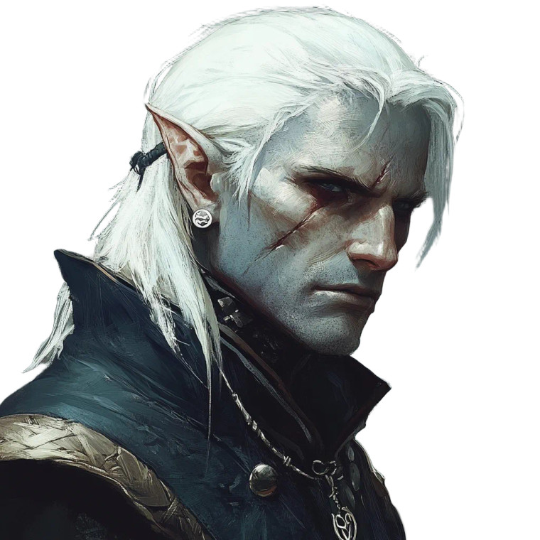 Scarred Drow Elf V2 Vinyl Car Decal Sticker – Waterproof & UV-Resistant 8"