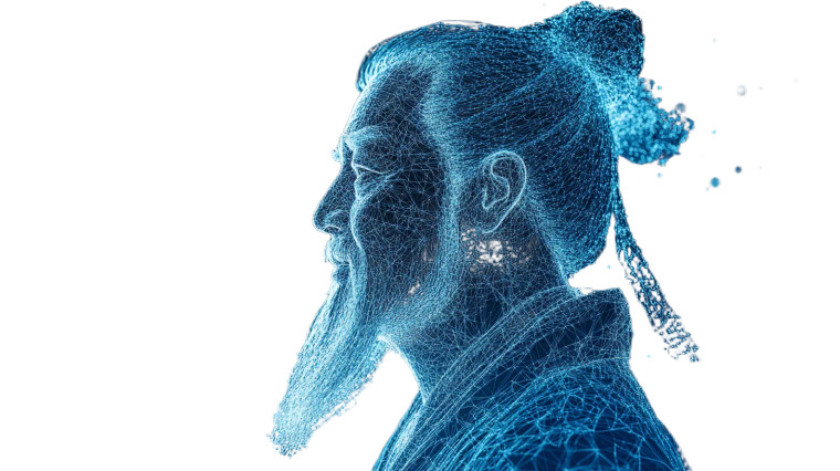 Digital Confucius Vinyl Car Decal Sticker – Waterproof & UV-Resistant 8"