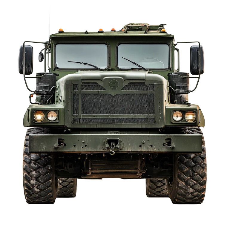 Military Truck Front Vinyl Car Decal Sticker – Waterproof & UV-Resistant 8"