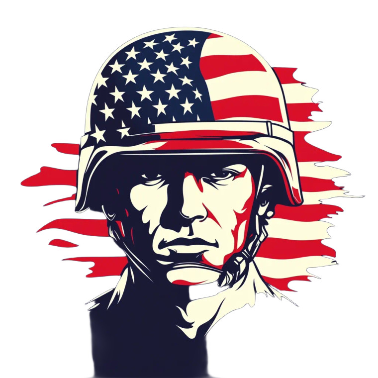 Patriotic Military Logo Vinyl Car Decal Sticker – Waterproof & UV-Resistant 8"