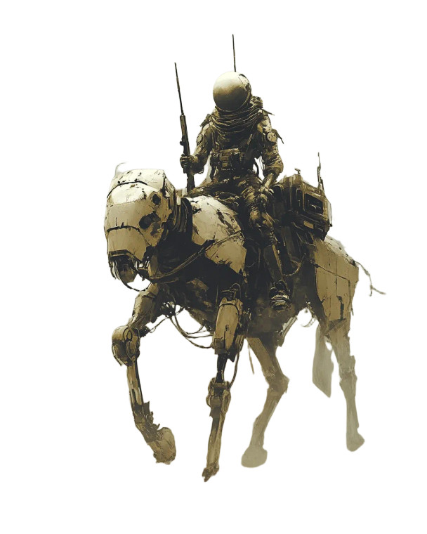 Robots In Snow Vinyl Car Decal Sticker – Waterproof & UV-Resistant 8"