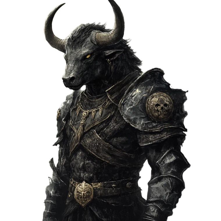 Dark Minotaur Warrior Vinyl Car Decal Sticker – Waterproof & UV-Resistant 8"