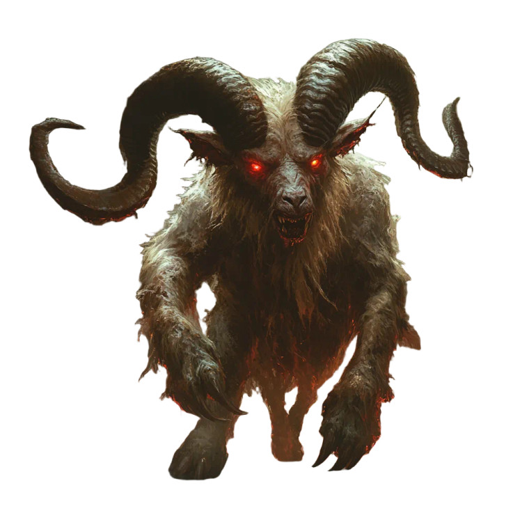 Goat-Like Demon Vinyl Car Decal Sticker – Waterproof & UV-Resistant 8"