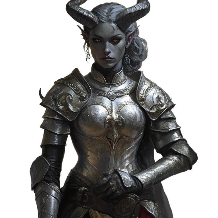 Tiefling Cleric Of Tymora Vinyl Car Decal Sticker – Waterproof & UV-Resistant 8"