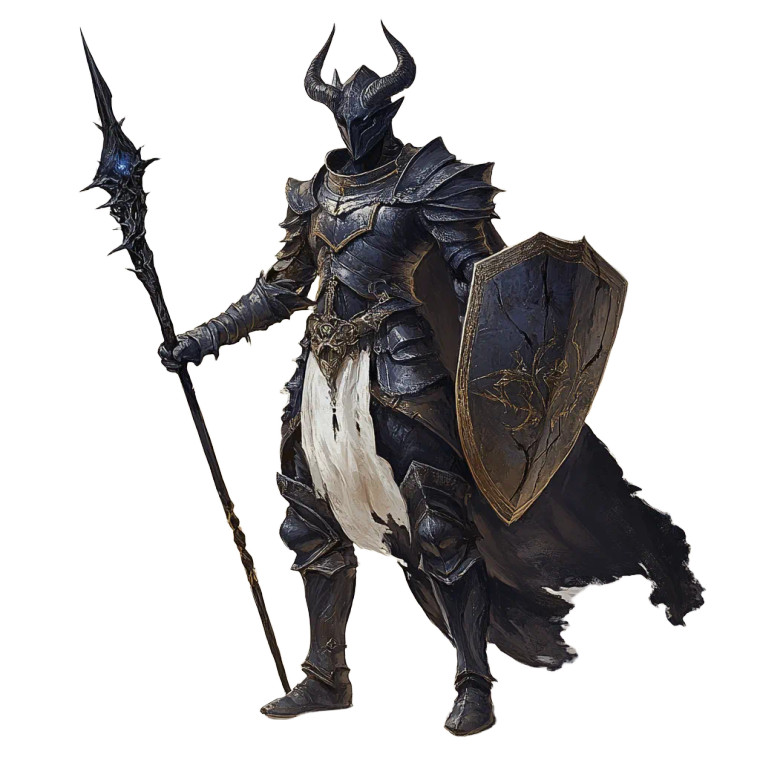 Tiefling Hexblade Paladin Vinyl Car Decal Sticker – Waterproof & UV-Resistant 8"