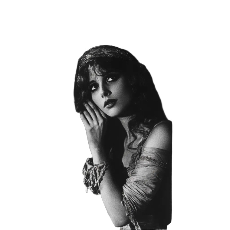 Silent Film Star Vinyl Car Decal Sticker – Waterproof & UV-Resistant 8"