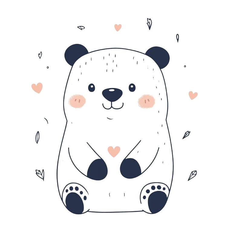 Cute Cartoon Bear V3 Vinyl Car Decal Sticker – Waterproof & UV-Resistant 8"