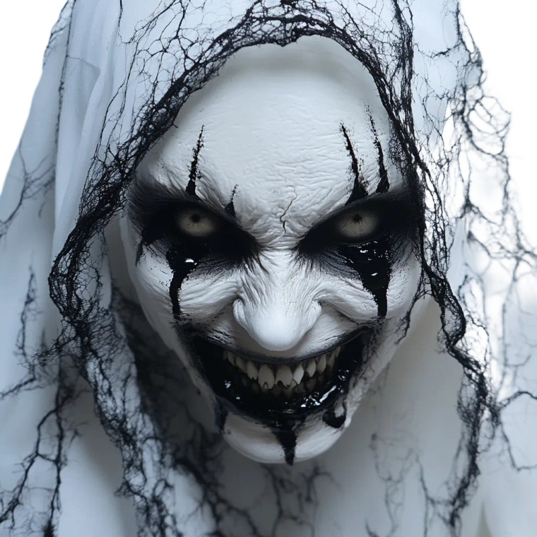 Ghostly Nun Face Vinyl Car Decal Sticker – Waterproof & UV-Resistant 8"