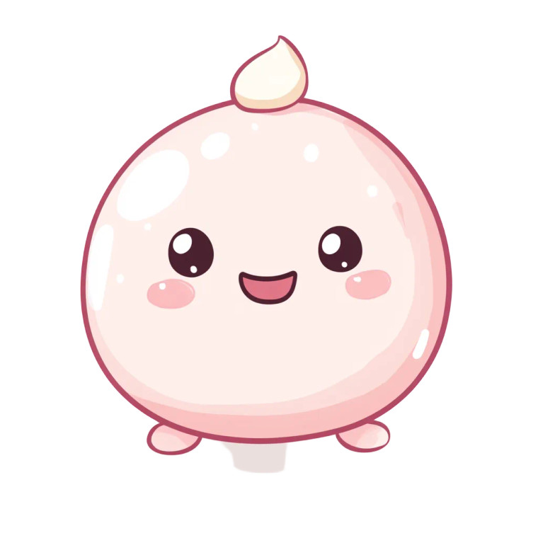 Pink Mochi Mascot Vinyl Car Decal Sticker – Waterproof & UV-Resistant 8"