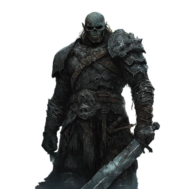 Undead Orc Knight Vinyl Car Decal Sticker – Waterproof & UV-Resistant 8"