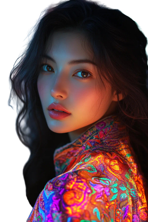 Neon Mongolian Beauty Vinyl Car Decal Sticker – Waterproof & UV-Resistant 8"