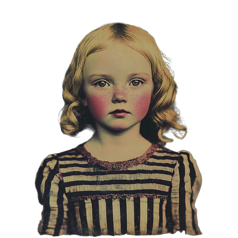 Blonde Girl Portrait V2 Vinyl Car Decal Sticker – Waterproof & UV-Resistant 8"