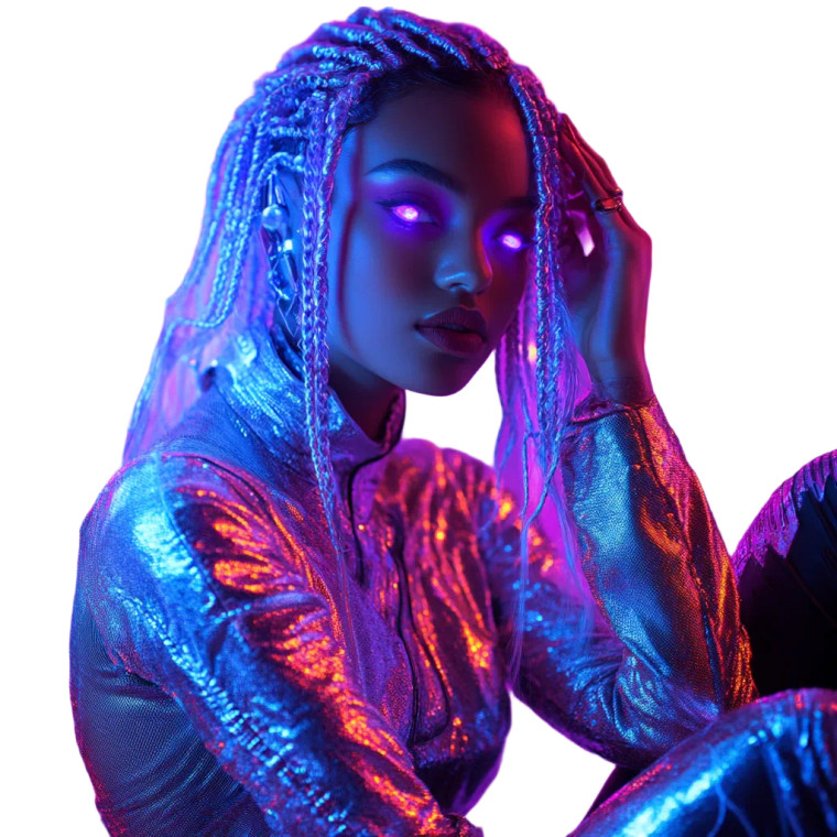 Cyber Elegance Icon Vinyl Car Decal Sticker – Waterproof & UV-Resistant 8"