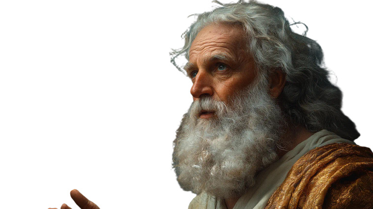 Moses And God Vinyl Car Decal Sticker – Waterproof & UV-Resistant 8"