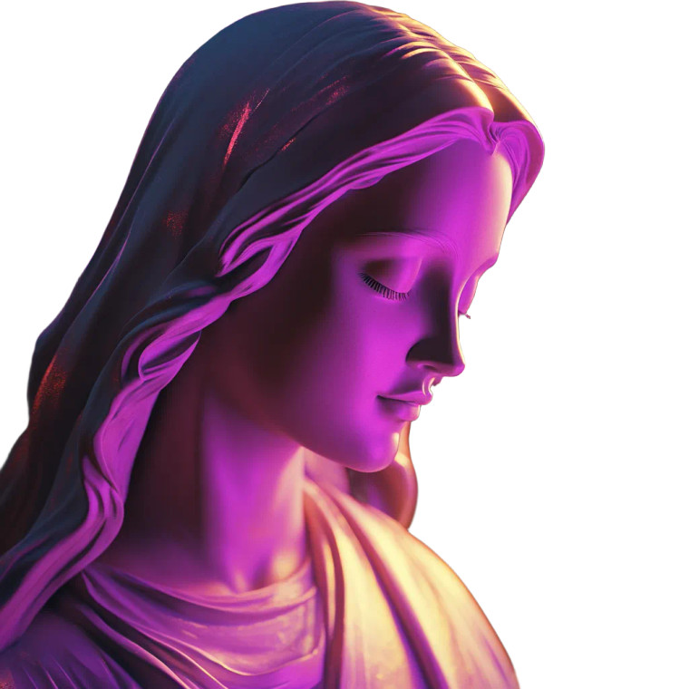 Maria Sculpture Vinyl Car Decal Sticker – Waterproof & UV-Resistant 8"