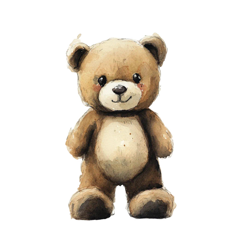 Cute Teddy Bear V7 Vinyl Car Decal Sticker – Waterproof & UV-Resistant 8"