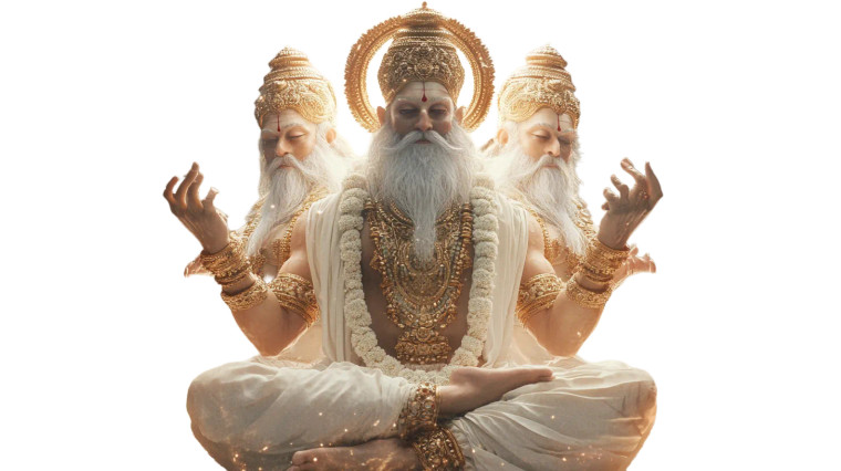 Divine Lord Brahma V2 Vinyl Car Decal Sticker – Waterproof & UV-Resistant 8"