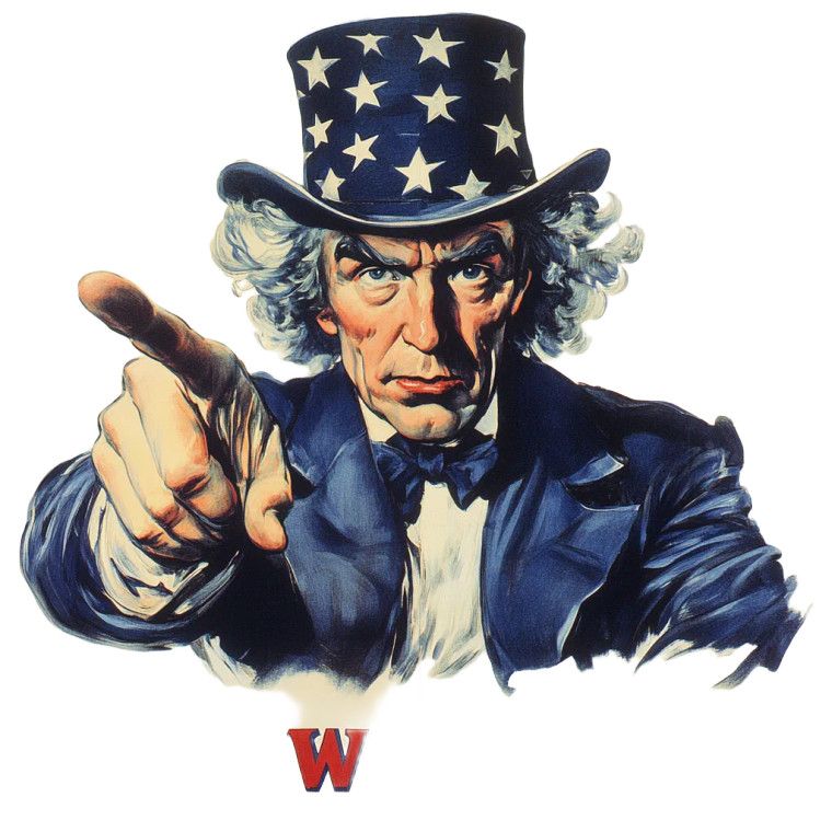 Uncle Sam Poster V15 Vinyl Car Decal Sticker – Waterproof & UV-Resistant 8"
