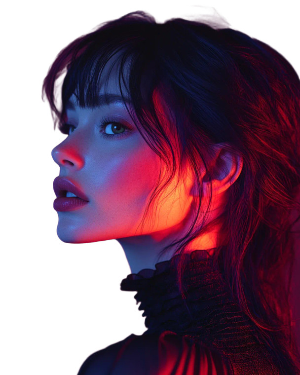 Moody Avant-Garde Portrait Vinyl Car Decal Sticker – Waterproof & UV-Resistant 8"