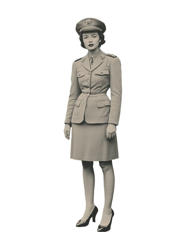 Vintage Military Woman Vinyl Car Decal Sticker – Waterproof & UV-Resistant 8"