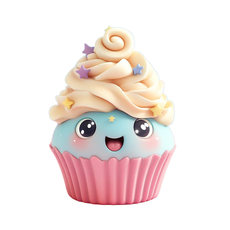 Kawaii Muffin Vinyl Car Decal Sticker – Waterproof & UV-Resistant 8"