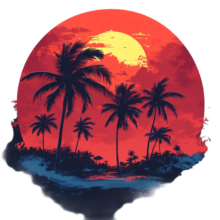 Miami Vice Logo Vinyl Car Decal Sticker – Waterproof & UV-Resistant 8"