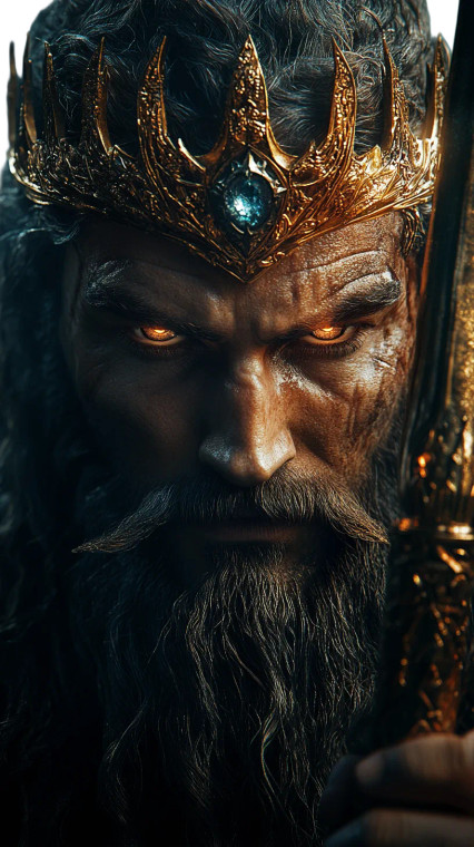 Divine Poseidon Vinyl Car Decal Sticker – Waterproof & UV-Resistant 8"