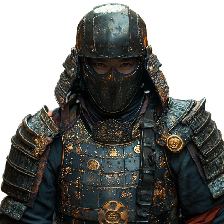 Japanese Warrior V2 Vinyl Car Decal Sticker – Waterproof & UV-Resistant 8"