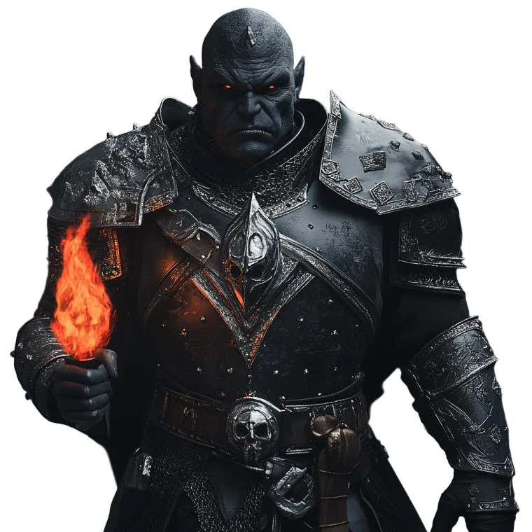 Dignified Black Orc Vinyl Car Decal Sticker – Waterproof & UV-Resistant 8"