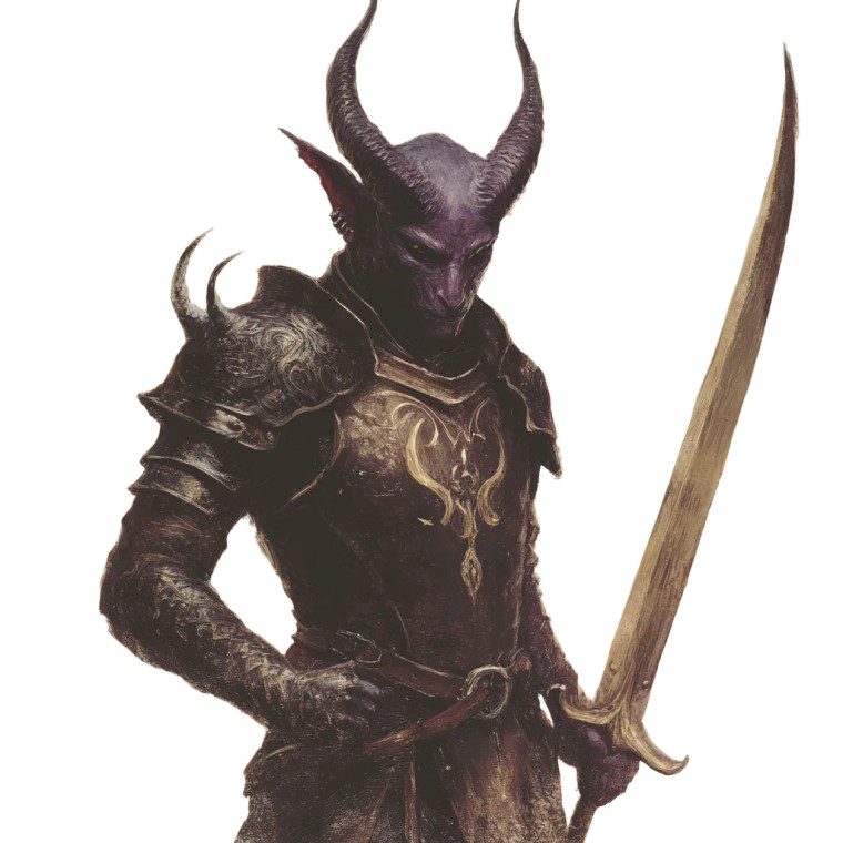 Rune Knight Tiefling Vinyl Car Decal Sticker – Waterproof & UV-Resistant 8"