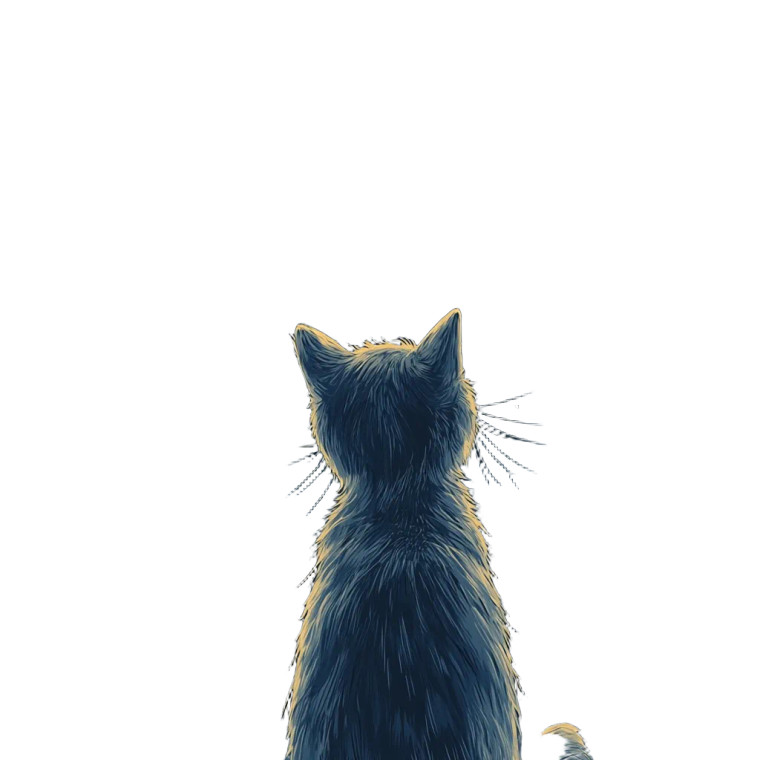 Sad Cat Sky Vinyl Car Decal Sticker – Waterproof & UV-Resistant 8"