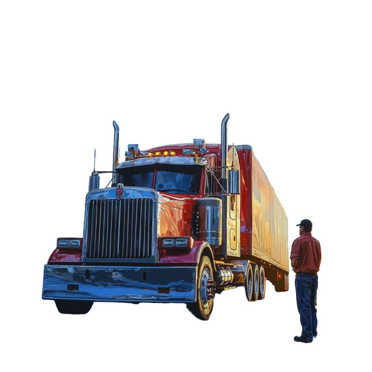 Truckers With Trucks Vinyl Car Decal Sticker – Waterproof & UV-Resistant 8"