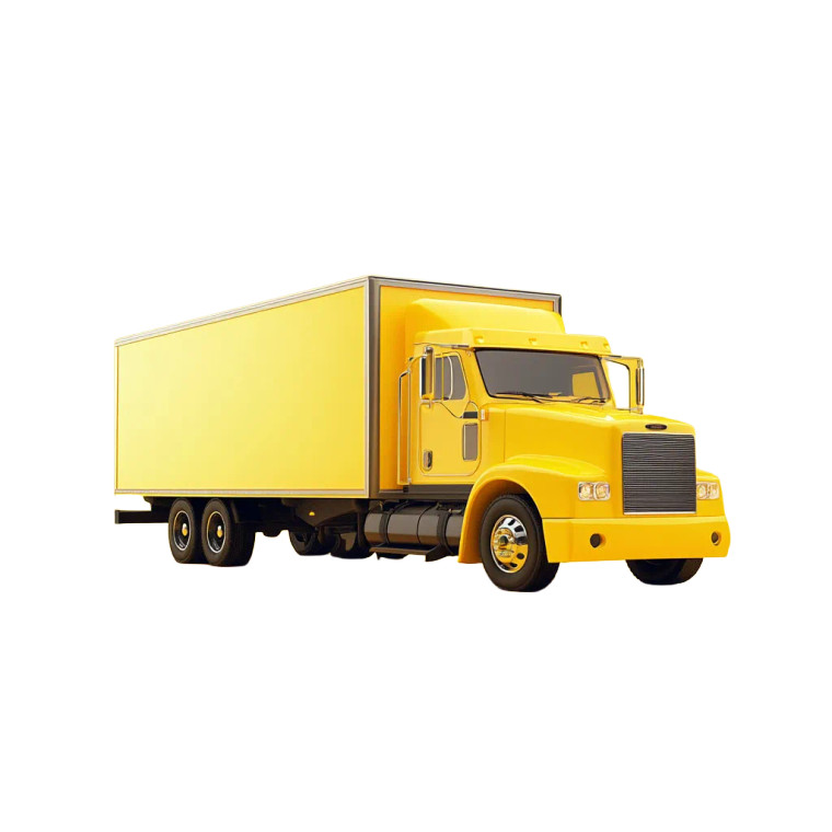Yellow Truck V2 Vinyl Car Decal Sticker – Waterproof & UV-Resistant 8"