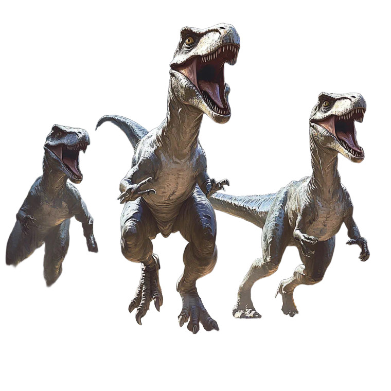 Velociraptors On Hunt Vinyl Car Decal Sticker – Waterproof & UV-Resistant 8"