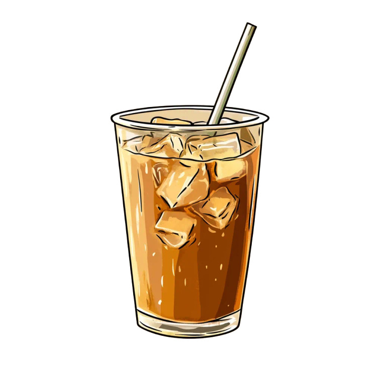 Ice Coffee Cup Vinyl Car Decal Sticker – Waterproof & UV-Resistant 8"