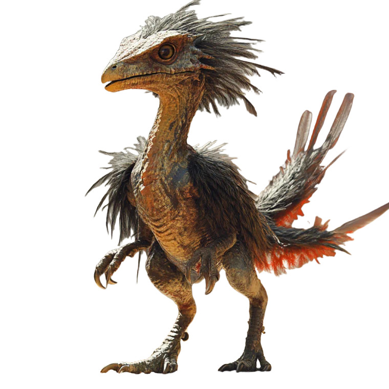 Feathered Dinosaur V2 Vinyl Car Decal Sticker – Waterproof & UV-Resistant 8"