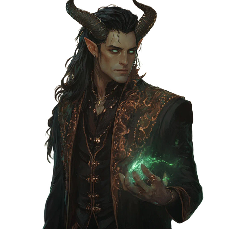 Tiefling Sorcerer V6 Vinyl Car Decal Sticker – Waterproof & UV-Resistant 8"